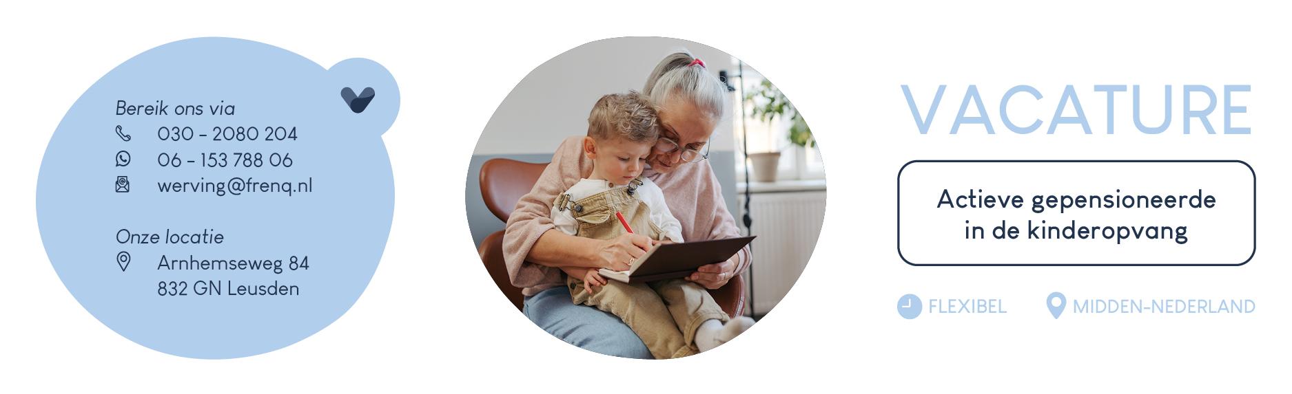 Vacature Actieve gepensioneerde Kinderopvang